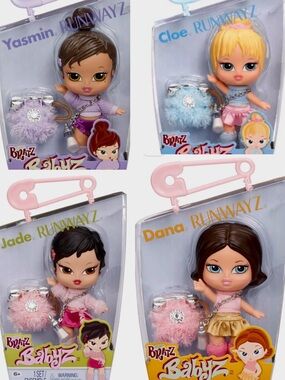 Bratz Babyz Runwayz Dolls, Yasmin, Cloe, Jade, Dana, New in Box Lot of 4